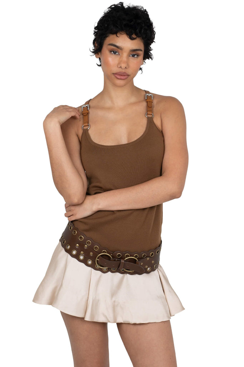 FIXTURE Jeffrey Campbell Belt Brown Bronze 