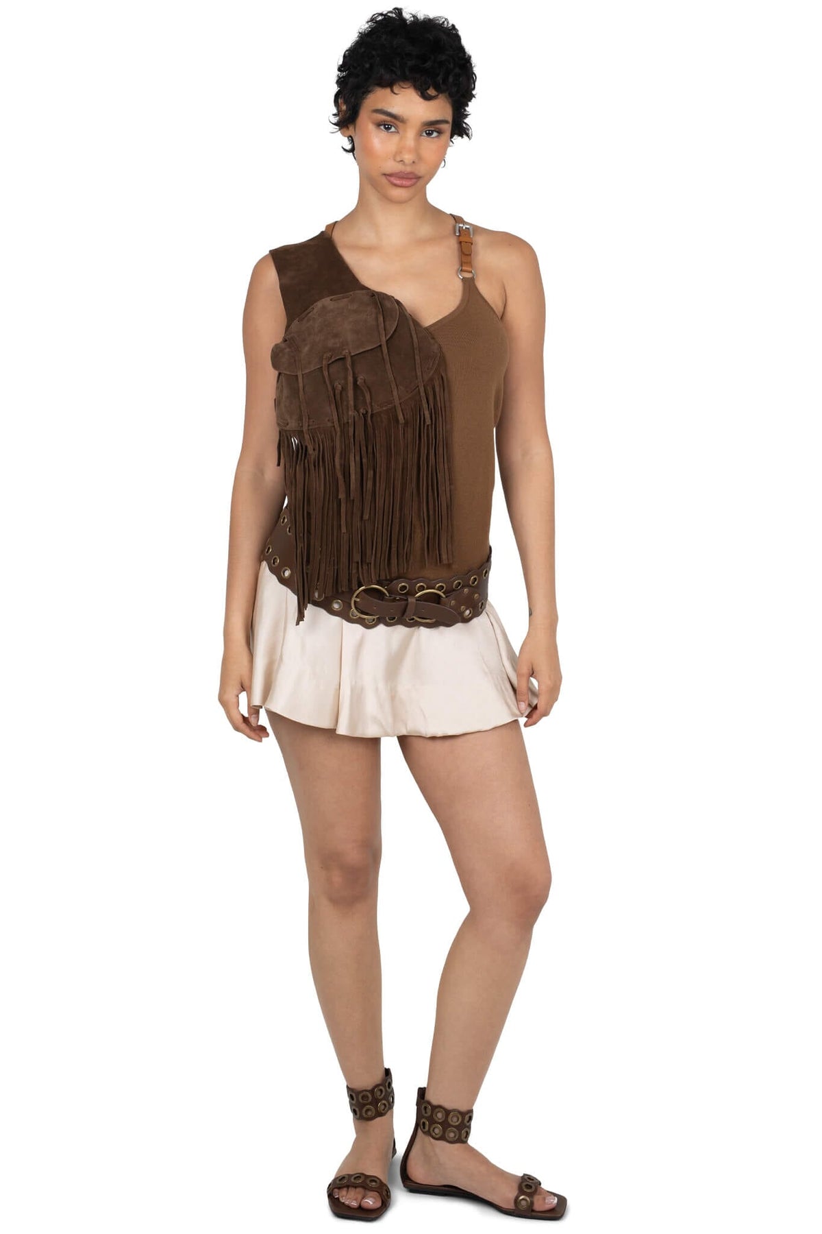 FIXTURE Jeffrey Campbell Belt Brown Bronze 