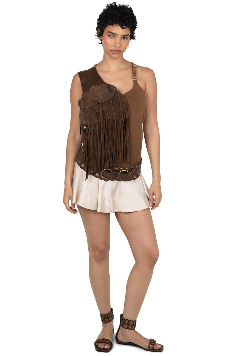 FIXTURE Jeffrey Campbell Belt Brown Bronze 