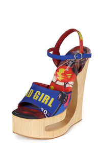 FLAG-GIRL Jeffrey Campbell Platform Sandal Bad Girl Combo