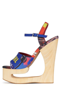 FLAG-GIRL Jeffrey Campbell Platform Sandal Bad Girl Combo