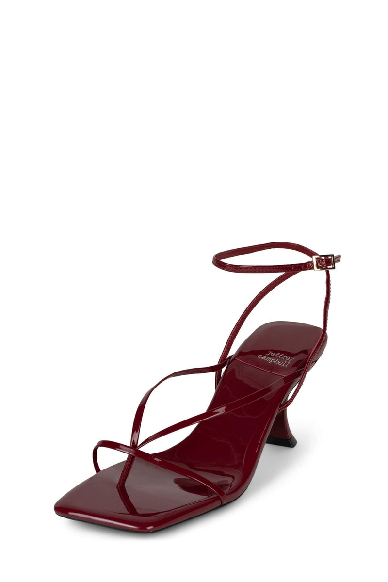 FLUXX Jeffrey Campbell Strappy Sandals Cherry Red Patent