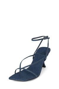 FLUXX Jeffrey Campbell Strappy Sandals Blue Denim