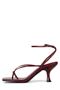 FLUXX Jeffrey Campbell Strappy Sandals Cherry Red Patent