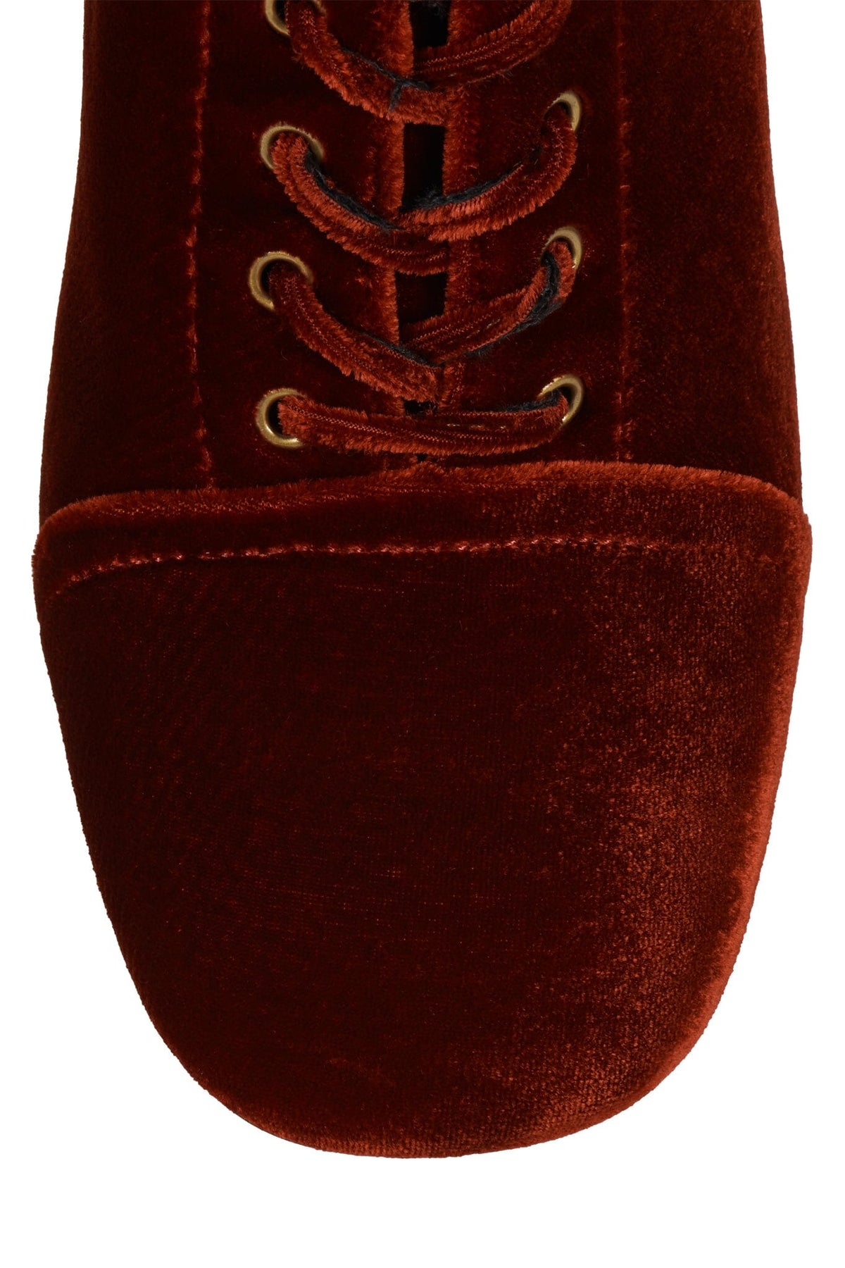 FRANCINE Mid-Calf Boot Orange Velvet