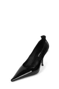 FREAK-OUT Jeffrey Campbell Sculpted Heel Black Patent