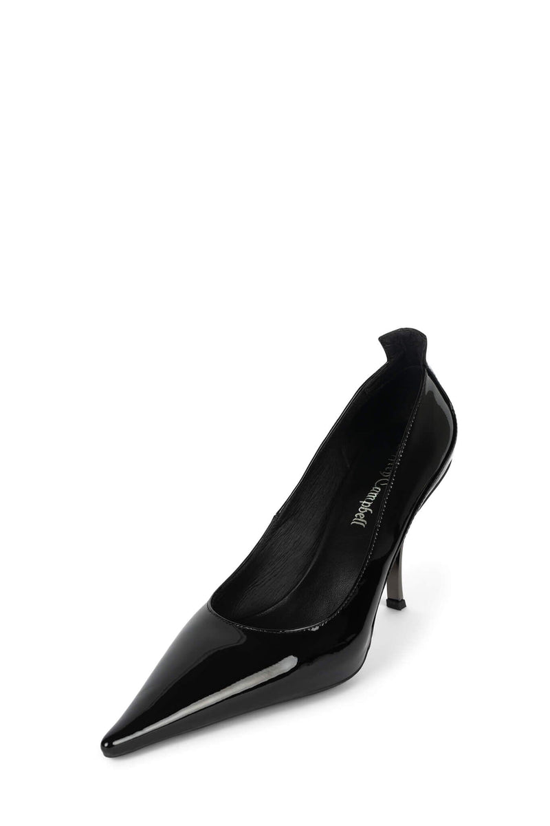 FREAK-OUT Jeffrey Campbell Sculpted Heel Black Patent