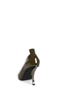 FREAK-OUT Jeffrey Campbell Sculpted Heel Khaki Patent