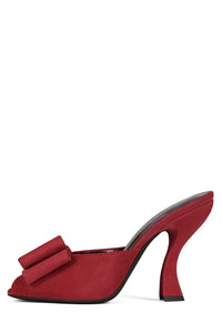 FRESA-BOW Jeffrey Campbell Heeled Sandal Red Suede