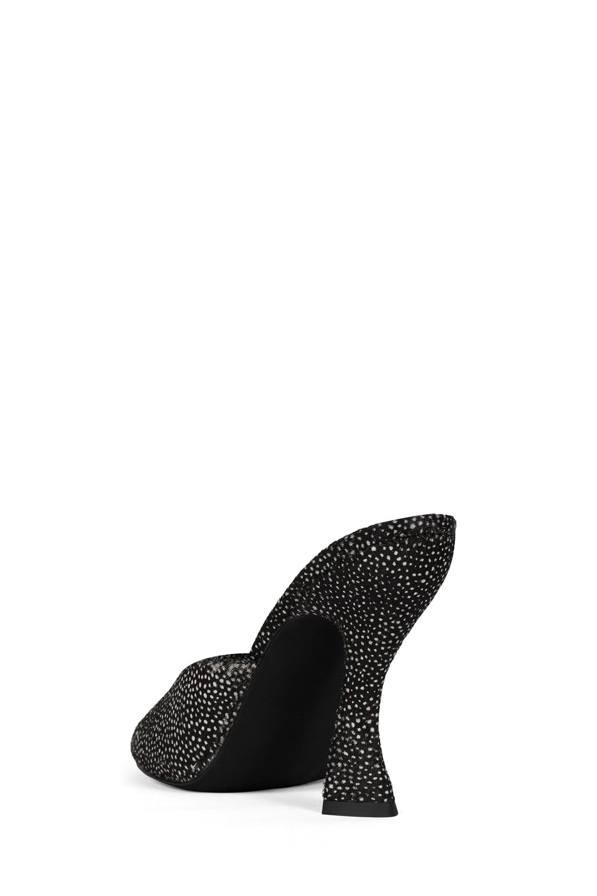 FRESA-F Heeled Mule Black White Dot