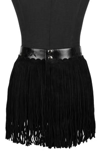 FRINGES Jeffrey Campbell Fringe Skirt Black
_hover