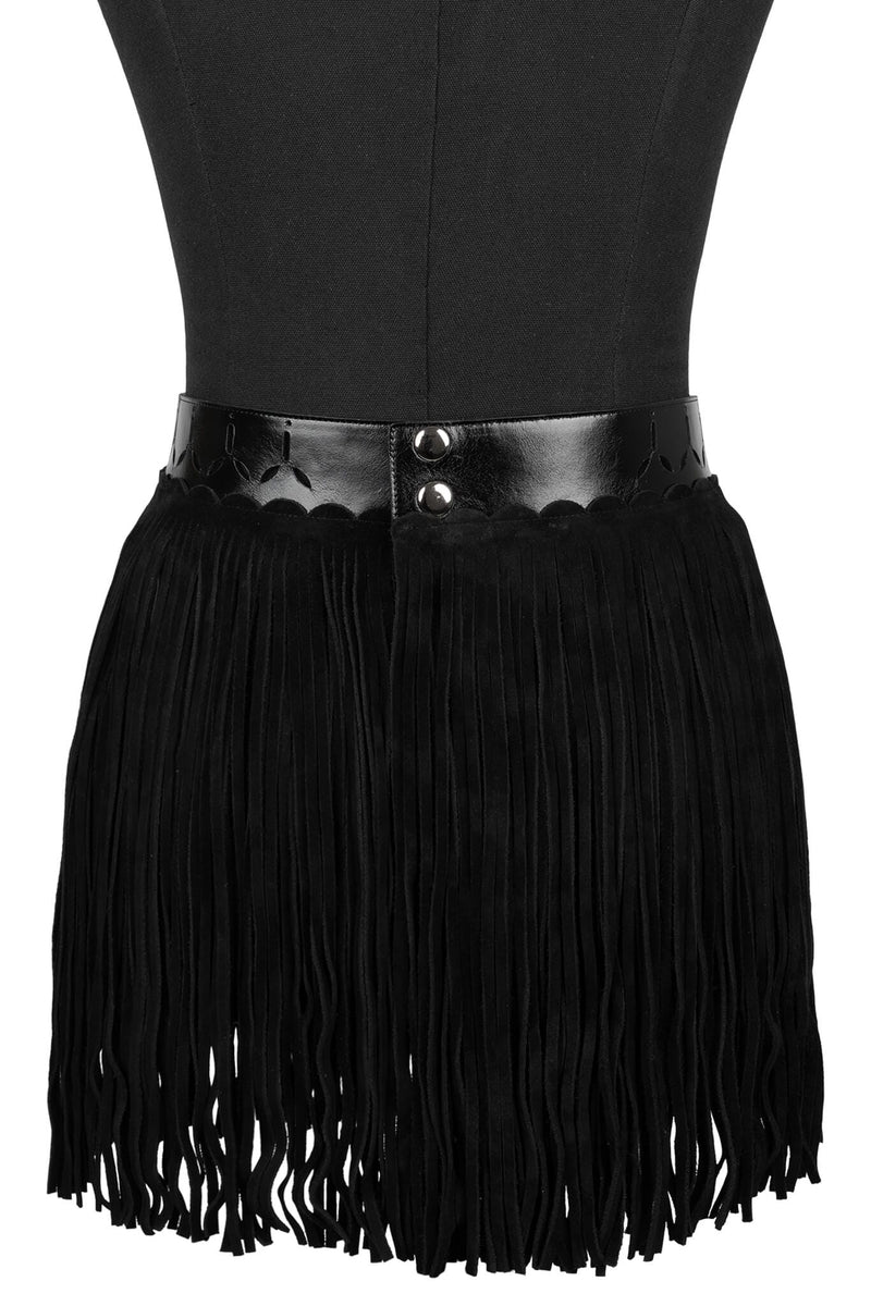 FRINGES Jeffrey Campbell Fringe Skirt Black
_hover