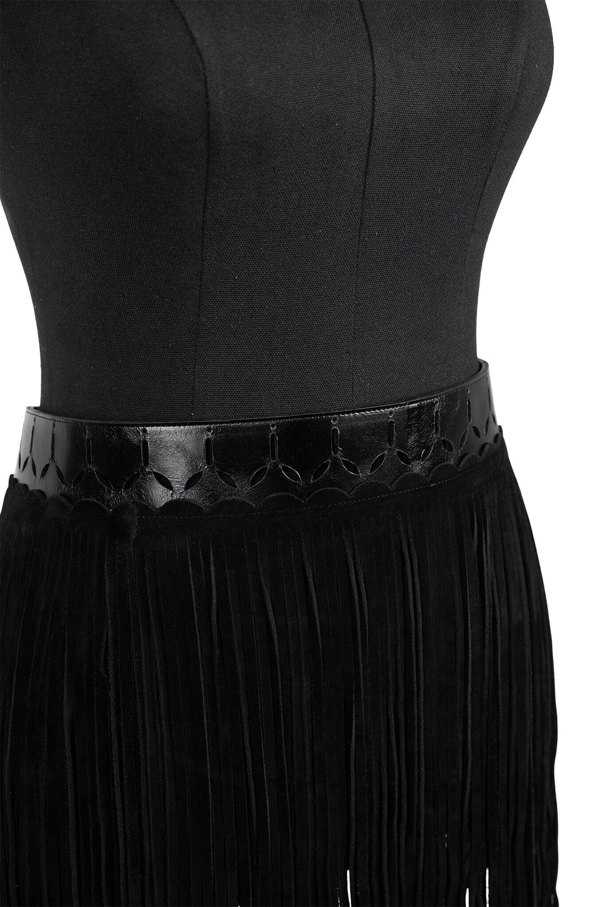 FRINGES Jeffrey Campbell Fringe Skirt Black