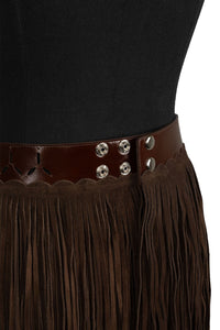 FRINGES Jeffrey Campbell Fringe Skirt Brown