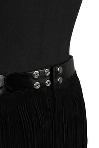 FRINGES Jeffrey Campbell Fringe Skirt Black