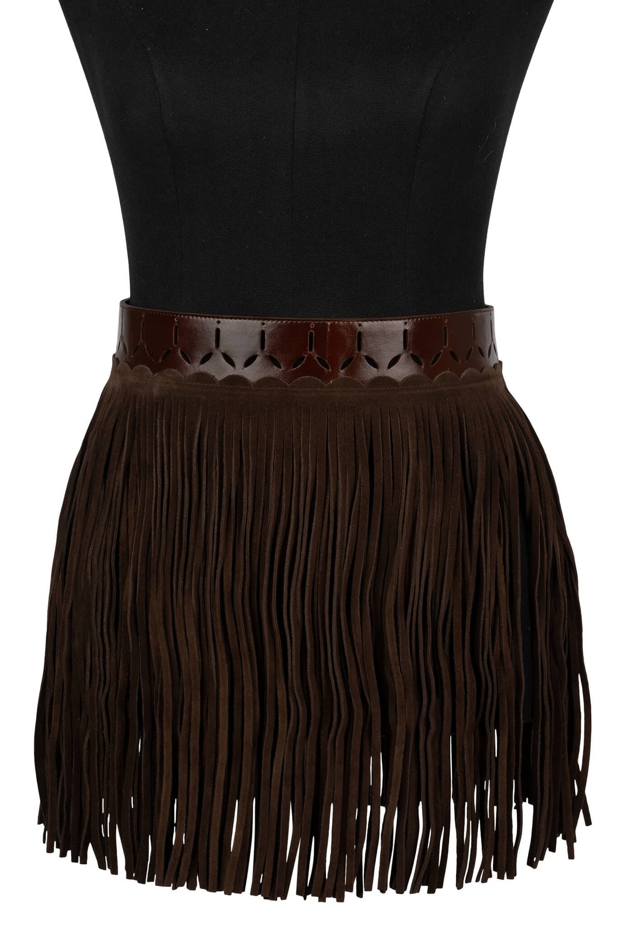 FRINGES Jeffrey Campbell Fringe Skirt Brown