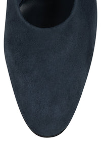 FUNCTION Jeffrey Campbell Block-Heel Pump Dusty Blue Suede
