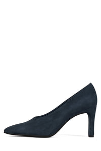 FUNCTION Jeffrey Campbell Block-Heel Pump Dusty Blue Suede