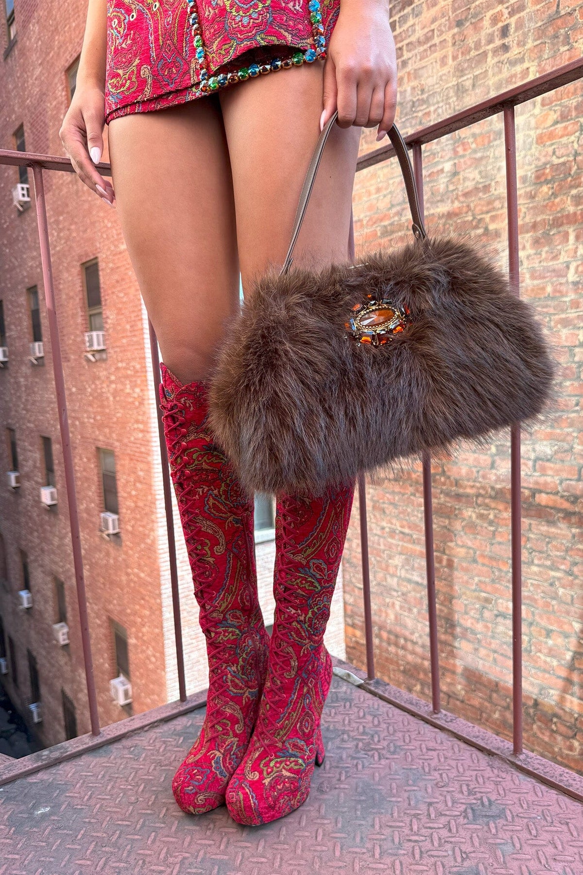 GABOR-F Jeffrey Campbell Handbags Brown Combo 