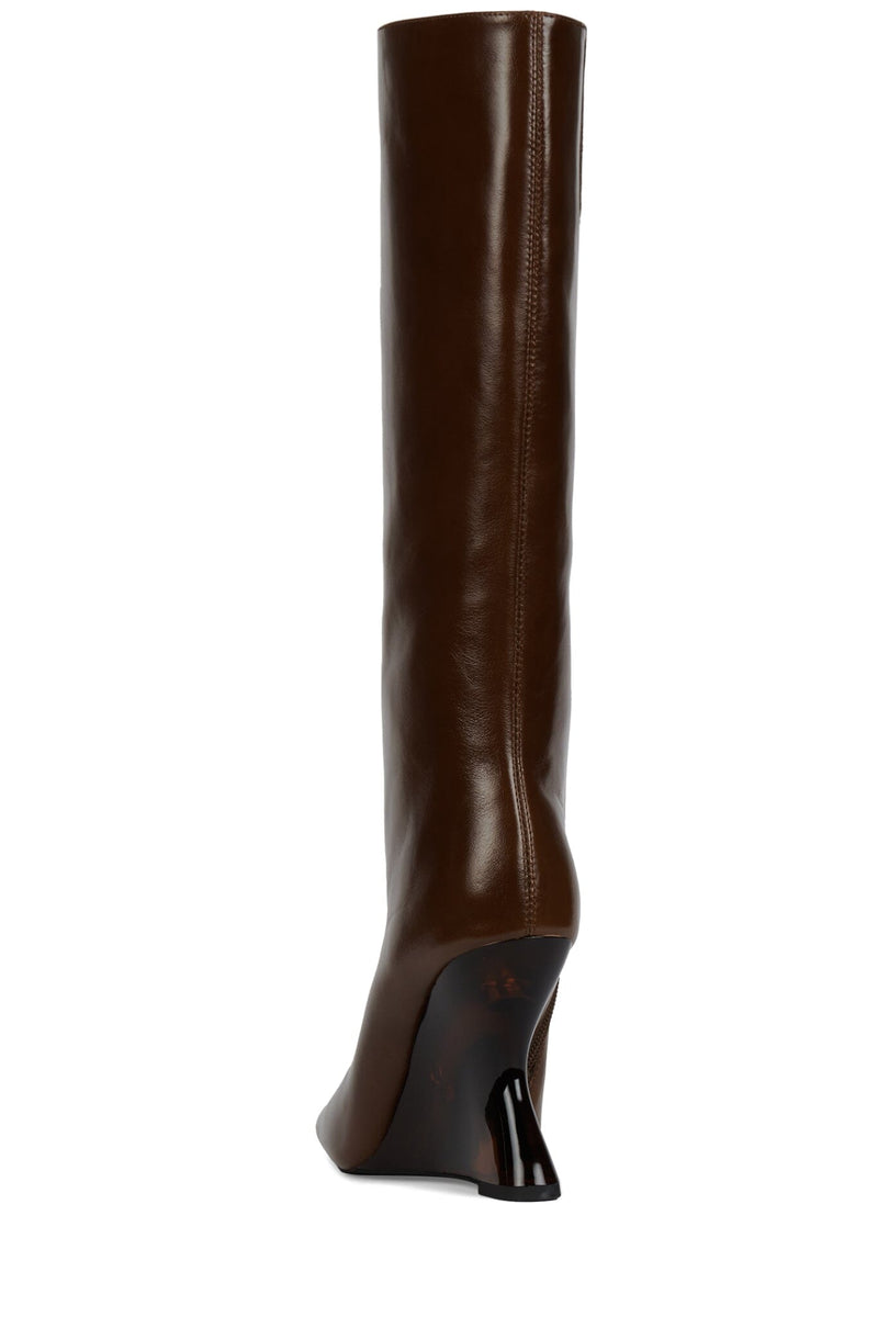 GAMMA-RAY Jeffrey Campbell Knee-High Boot Brown Combo