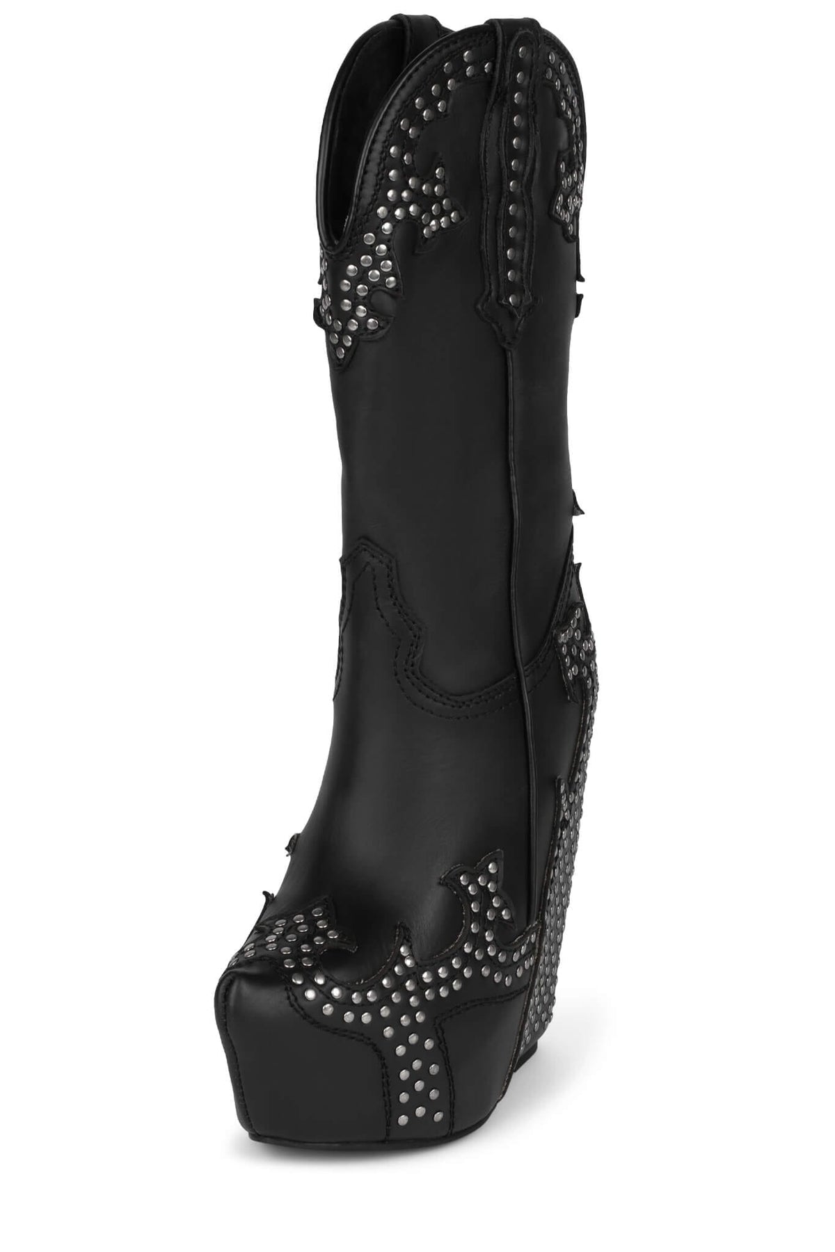GIDDY-STUD Jeffrey Campbell Western Boots Black Washed Pewter
_hover