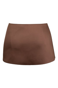 GIRLYPOP Jeffrey Campbell Mini Skirt Brown Satin