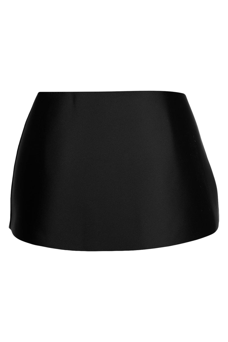 GIRLYPOP Jeffrey Campbell Mini Skirt Black Satin