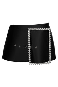 GIRLYPOP Jeffrey Campbell Mini Skirt Black Satin