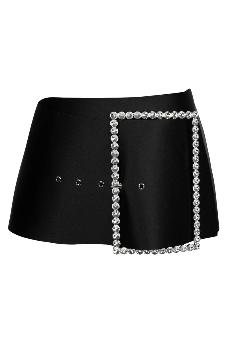GIRLYPOP Jeffrey Campbell Mini Skirt Black Satin