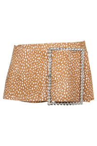 GIRLYPOP-F Jeffrey Campbell Skirt Belt Tan Brown Spot
_hover