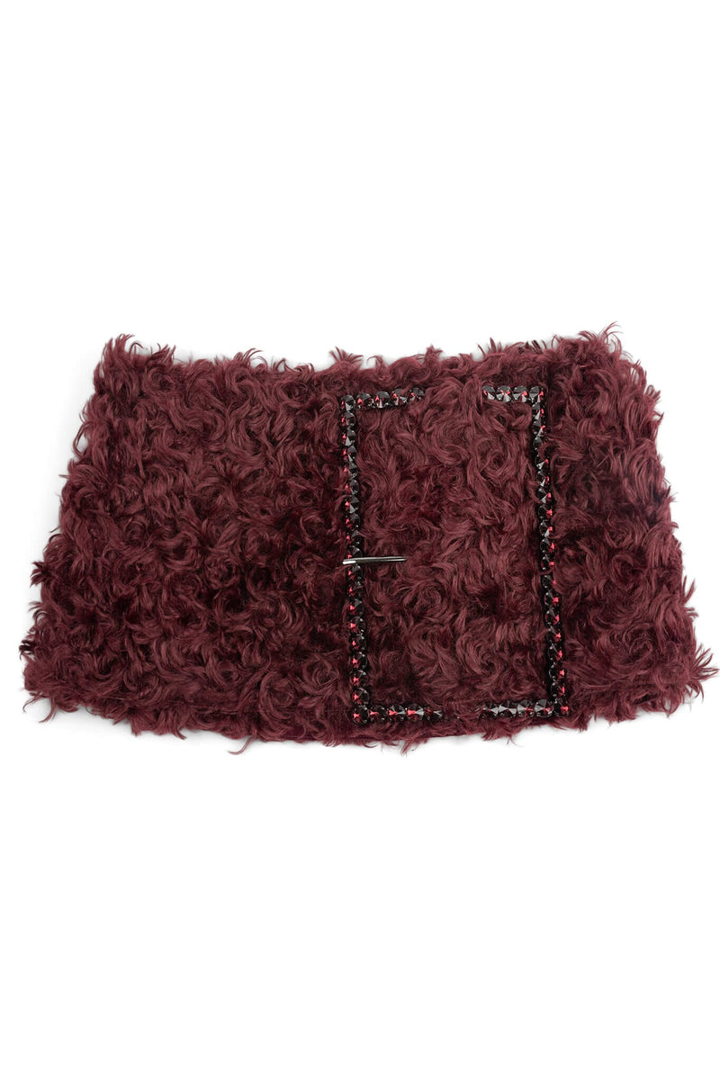 GIRLYPOP-F Jeffrey Campbell Skirt Belt Berry Multi