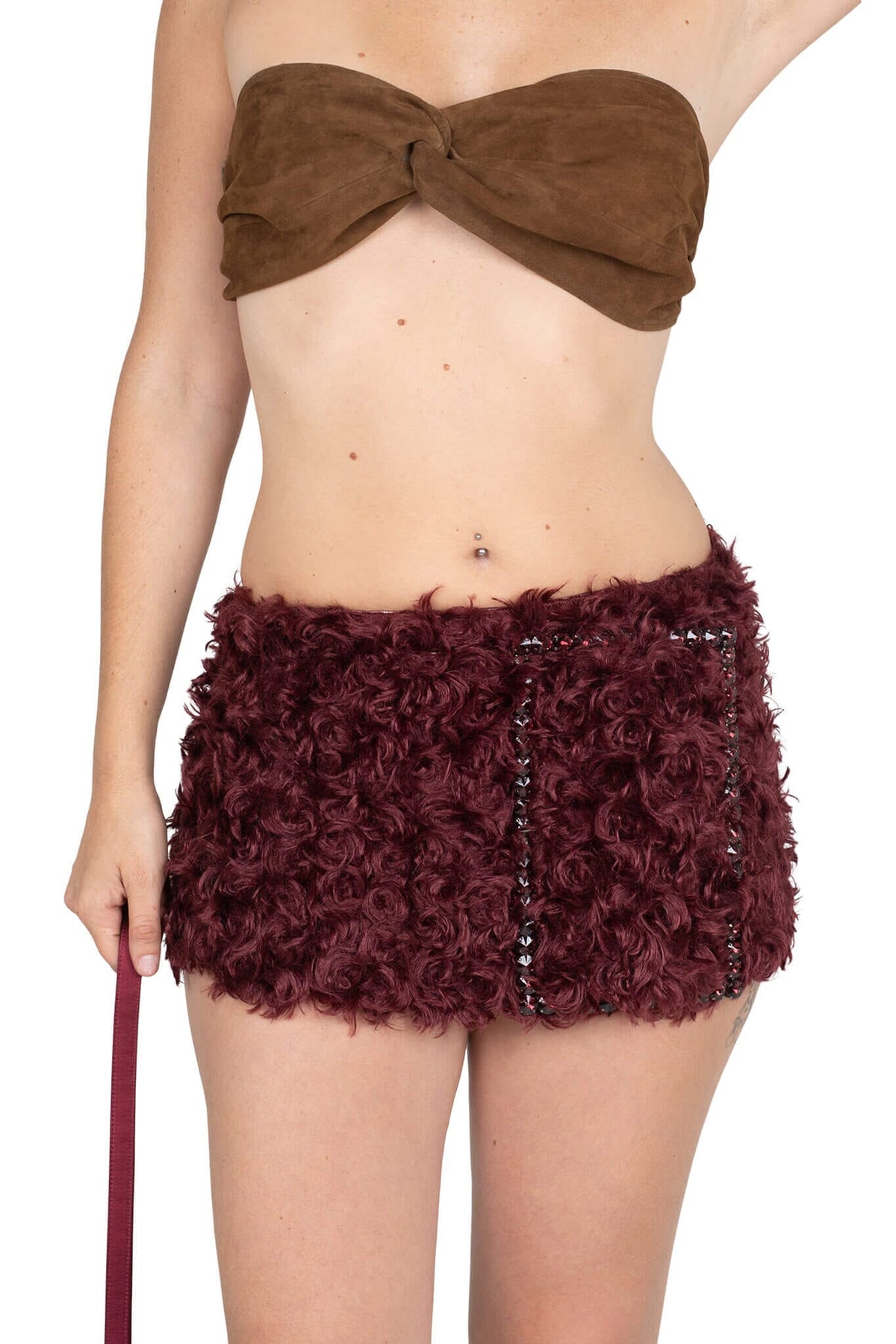 GIRLYPOP-F Jeffrey Campbell Skirt Belt Berry Multi
_hover