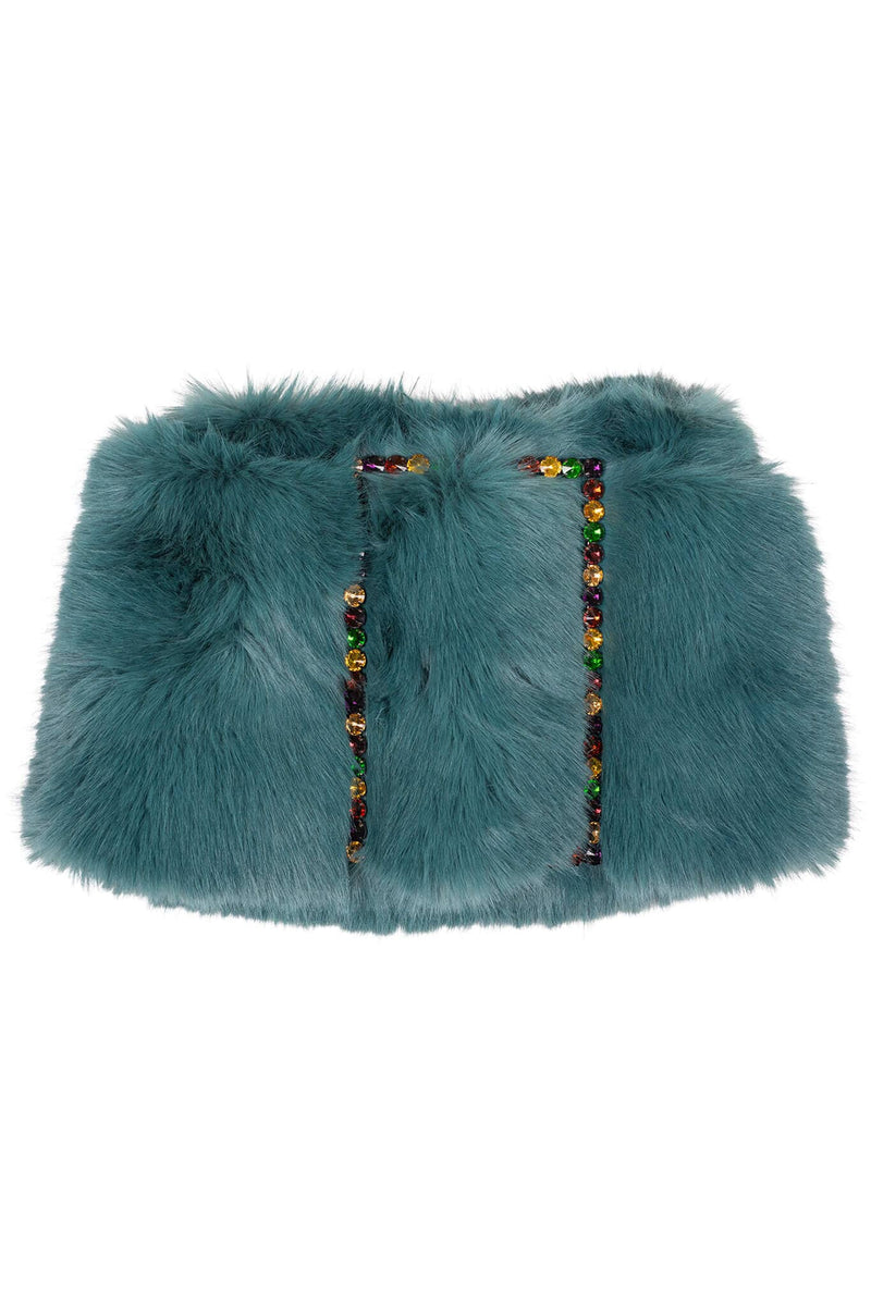 GIRLYPOP-F Jeffrey Campbell Skirt Belt Turquoise Multi
