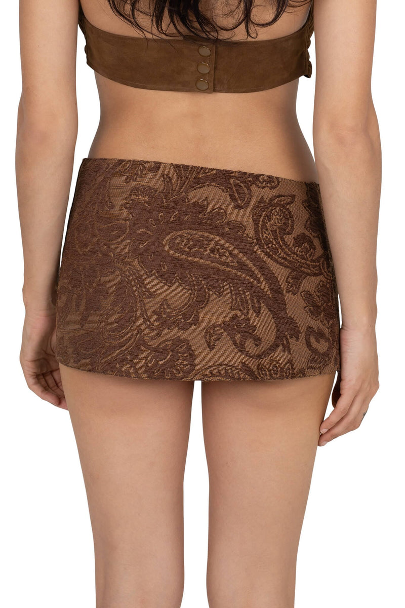 GIRLYPOP SKIRT Belt YYH Brown Tapestry XS_hover