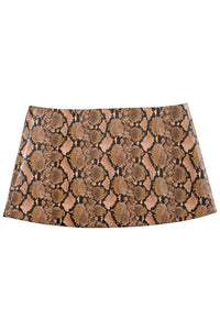GIRLYPOP SKIRT Jeffrey Campbell Mini Skirt Brown Multi Python Multi