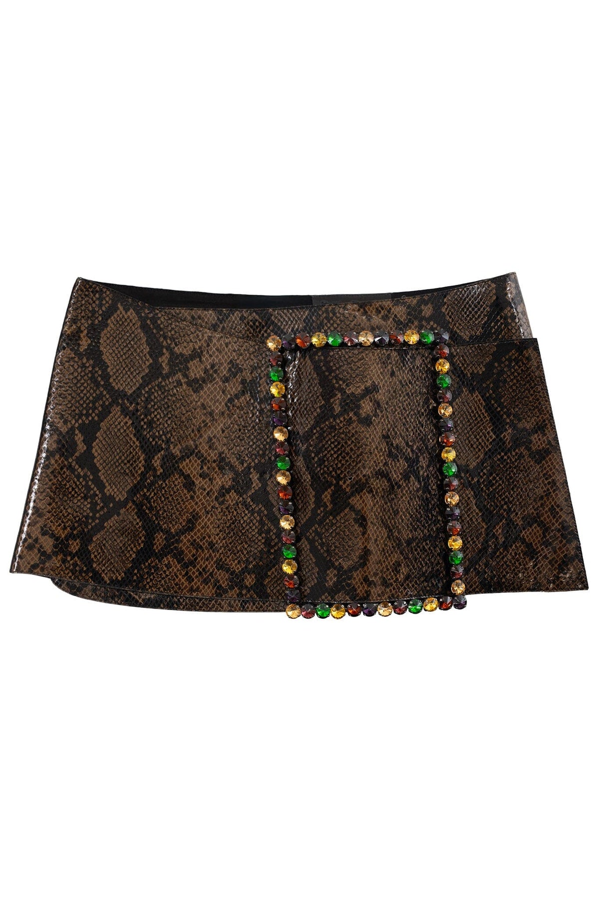 GIRLYPOP SKIRT Jeffrey Campbell Mini Skirt Brown Multi Python