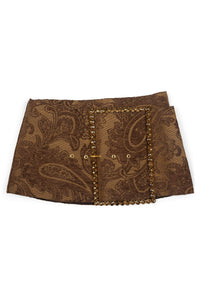 GIRLYPOP SKIRT Belt YYH Brown Tapestry XS 