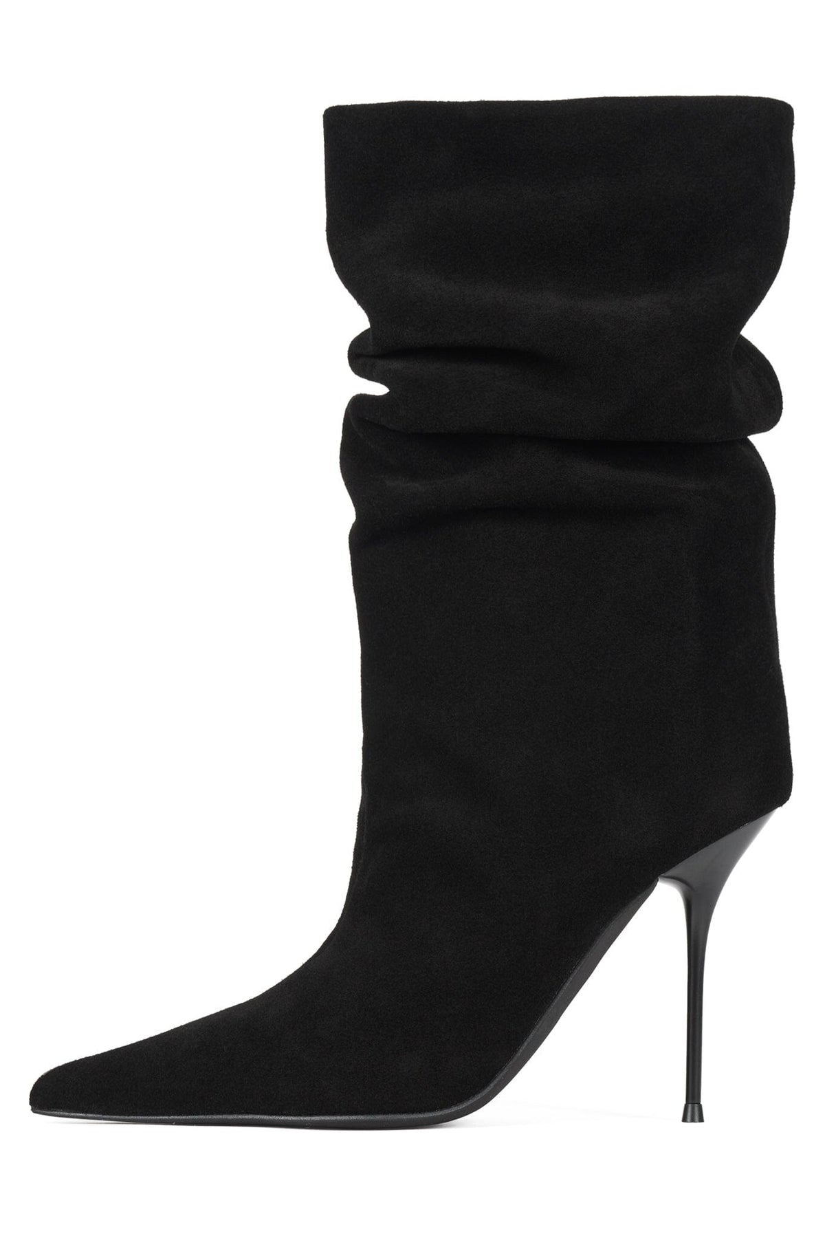 GIVE-IT Heeled Boot Black Suede
