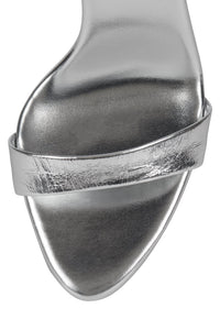 GO-GETTER Jeffrey Campbell Heeled Sandal Silver Metallic