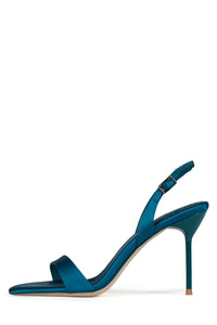 GO-GETTER Heeled Sandal YYH Turquoise Satin 6 