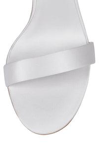 GO-TO Jeffrey Campbell Heeled Sandal White Satin