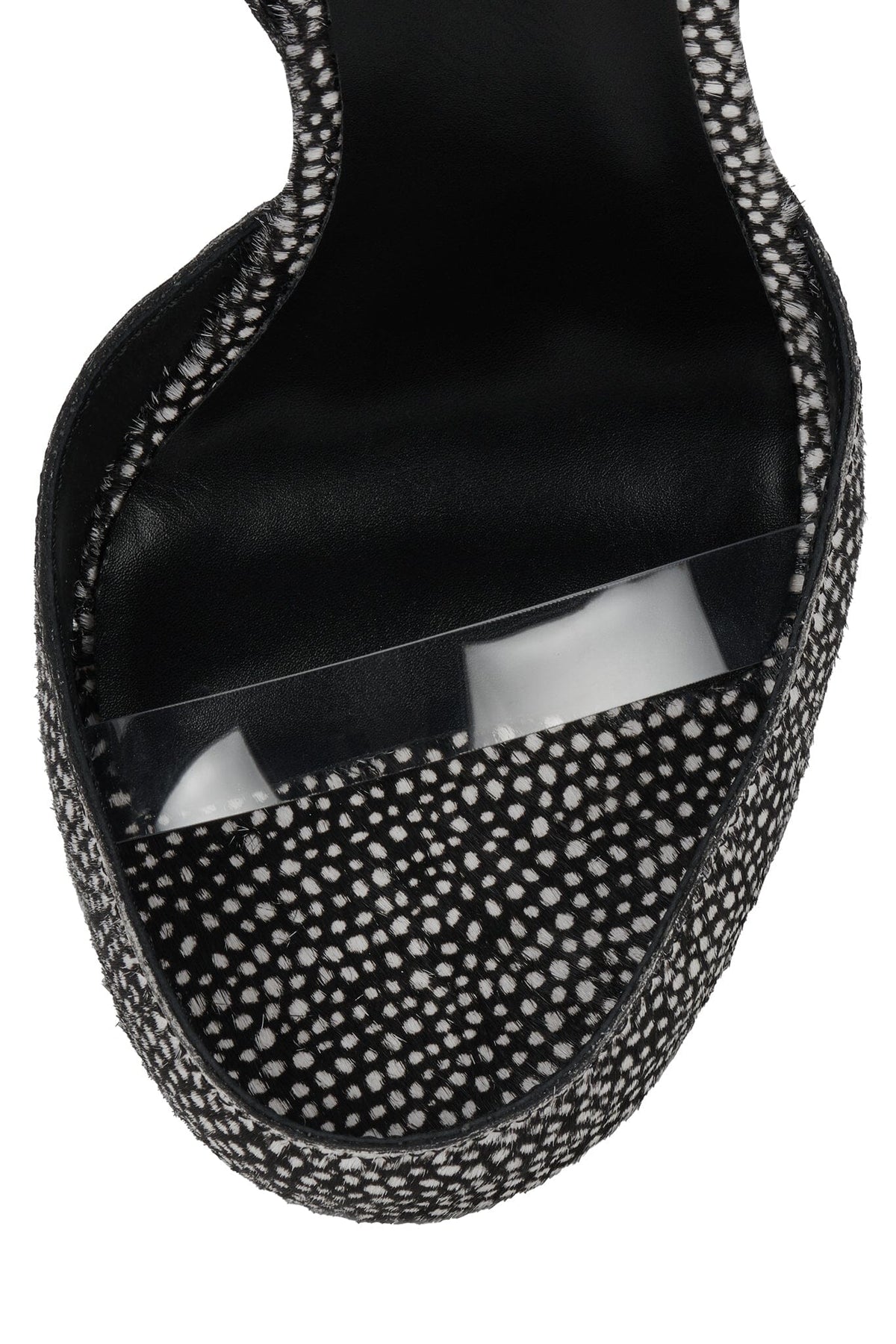 GOUACHE-F Heeled Sandal Black White Dot Clear