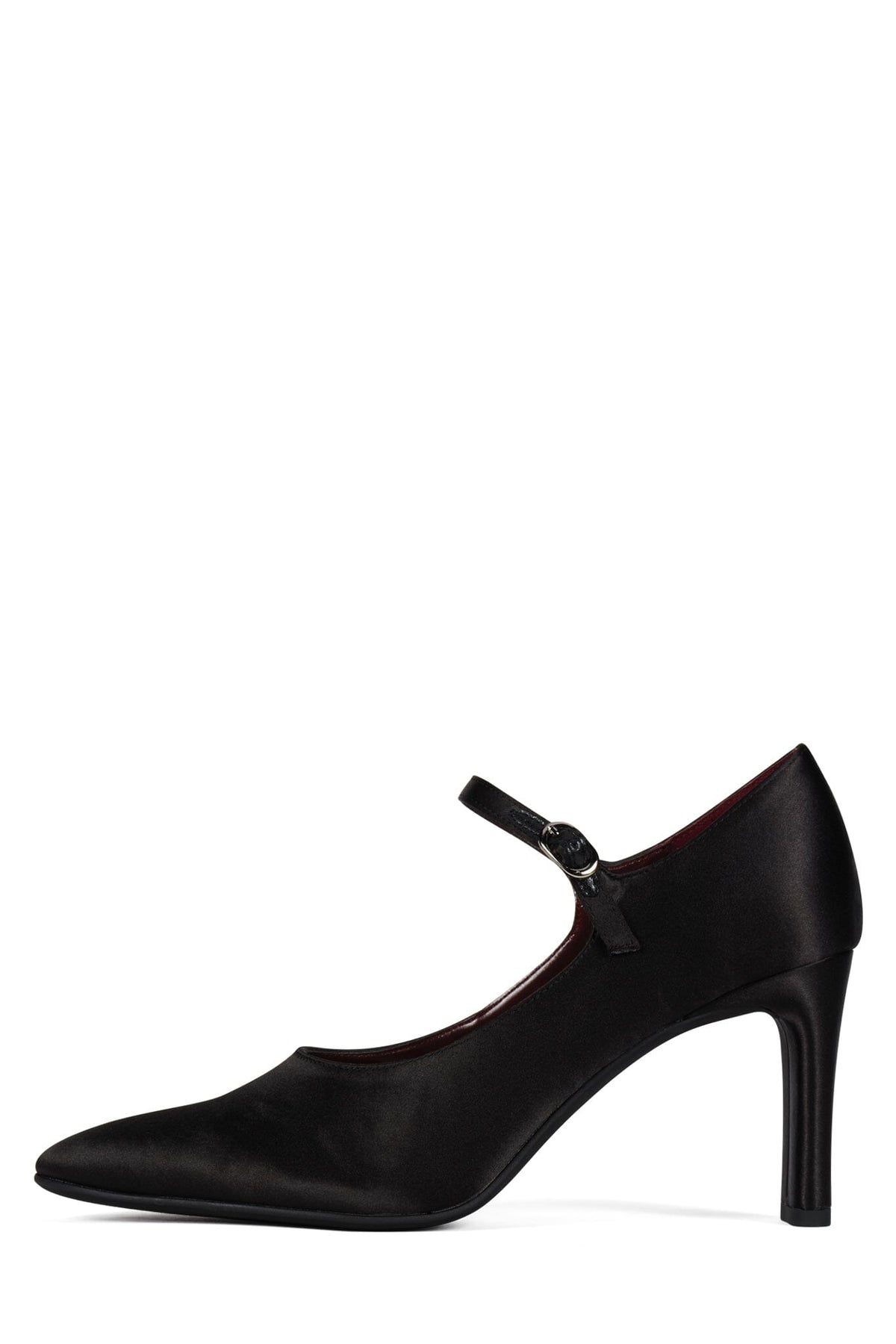 GRACELYN Jeffrey Campbell Mary-Jane Pump Black Satin