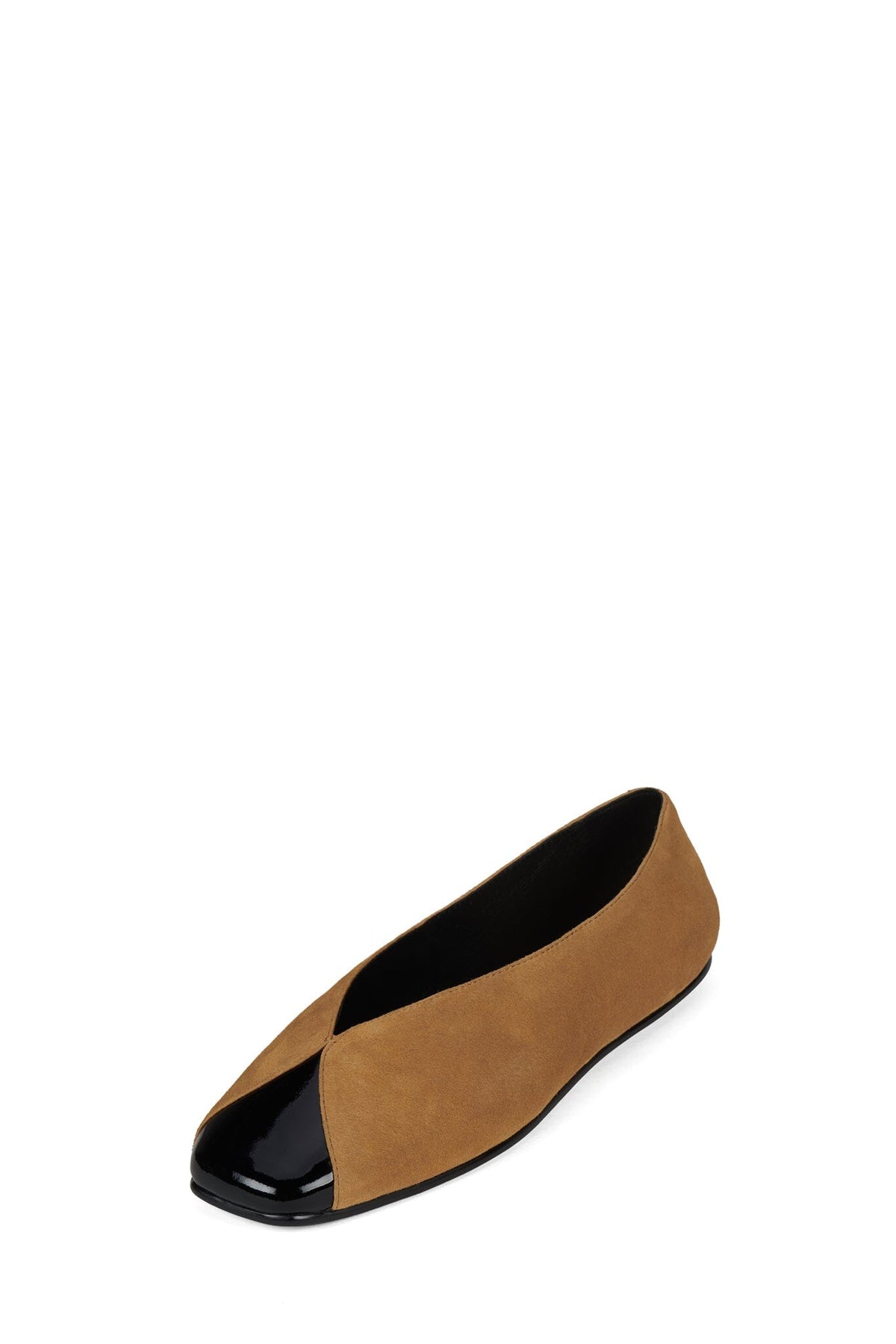 GRASP Jeffrey Campbell Flat Beige Suede Black Combo _hover