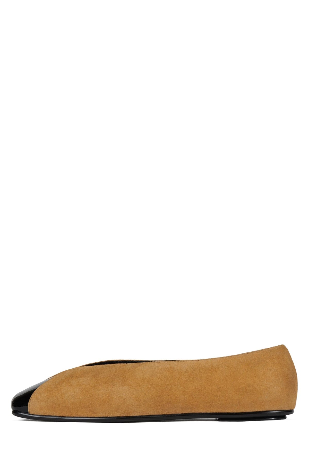 GRASP Jeffrey Campbell Flat Beige Suede Black Combo