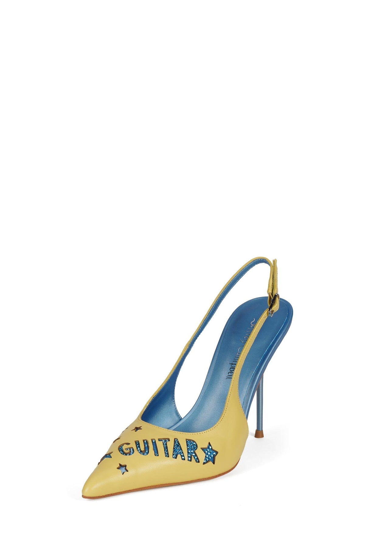 GRL-PWR Slingback Heel Yellow Blue Combo _hover
