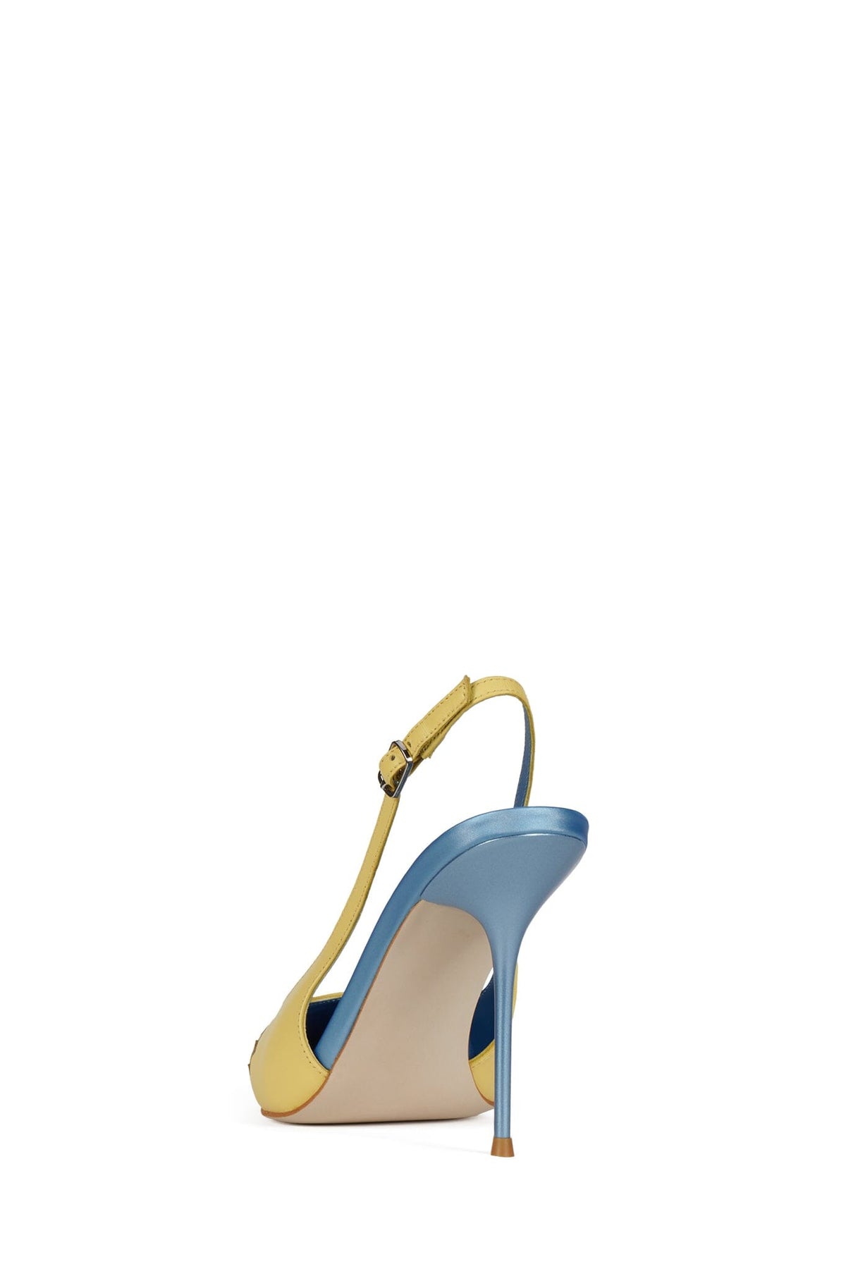GRL-PWR Slingback Heel Yellow Blue Combo