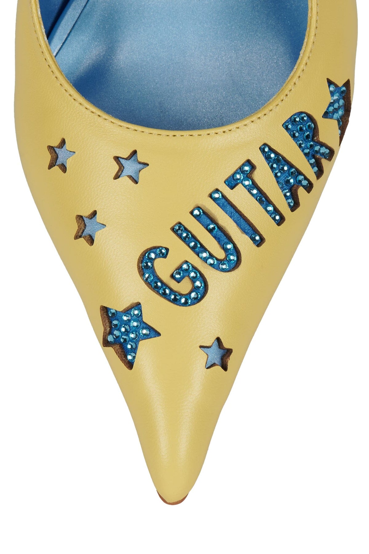 GRL-PWR Slingback Heel Yellow Blue Combo