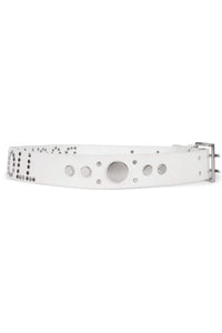 HARD-ROCK Jeffrey Campbell Belt White Silver 