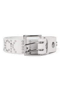 HARD-ROCK Jeffrey Campbell Belt White Silver 